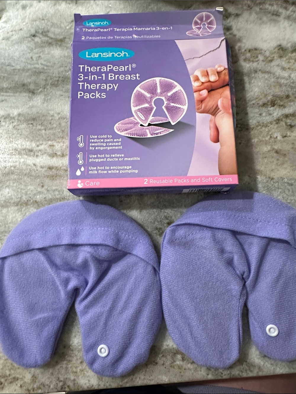 Lansinoh Lavender 3-in-1 Breast Therapy Packs